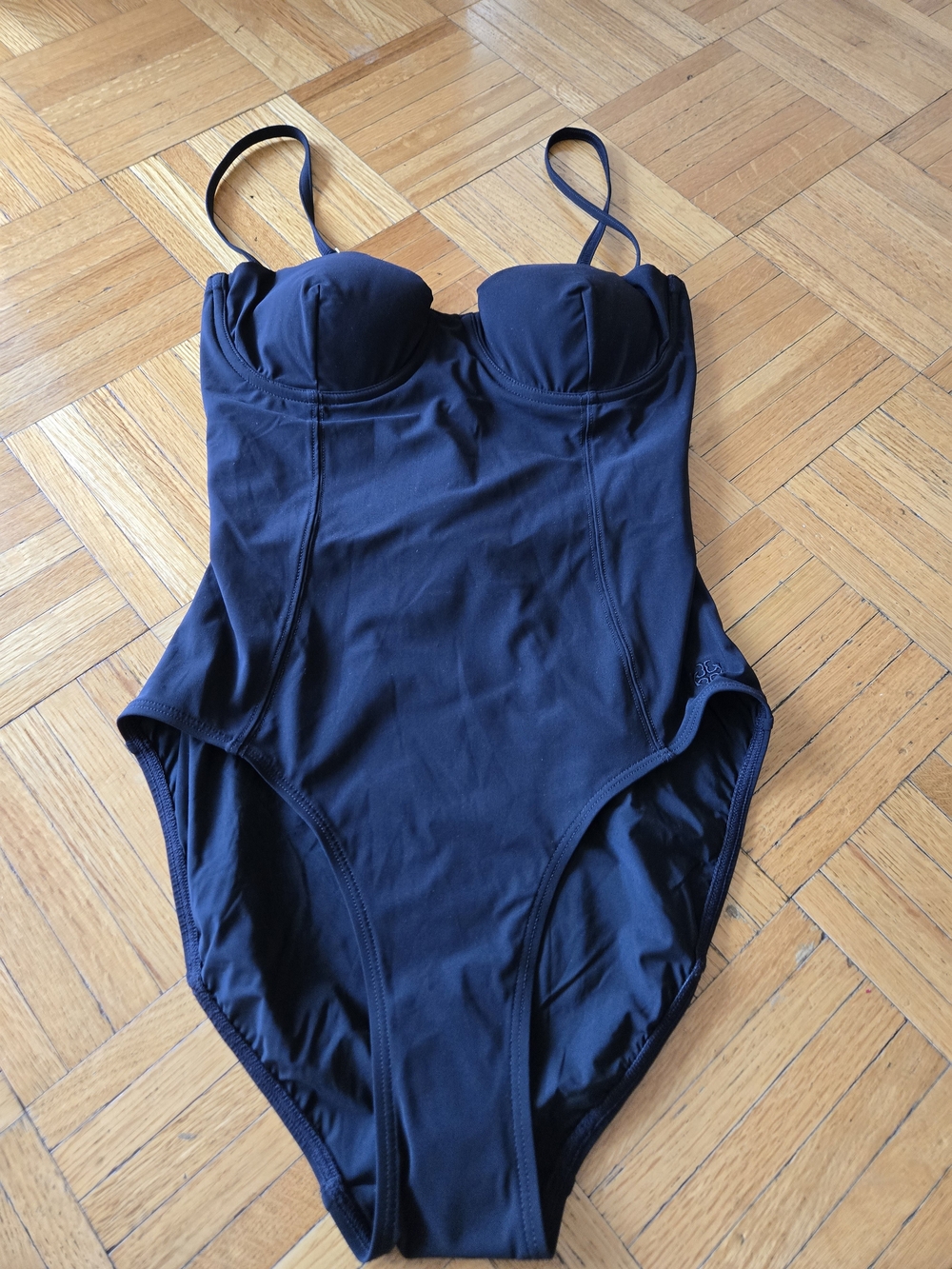 Brand New With Tags Tory Burch Black One-Piece Swimsuit with Molded Cups